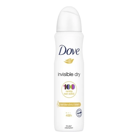 Dove Kadın Sprey Deodorant Invisible Dry 1/4 Nemlendirici Krem Etkili 150 ml