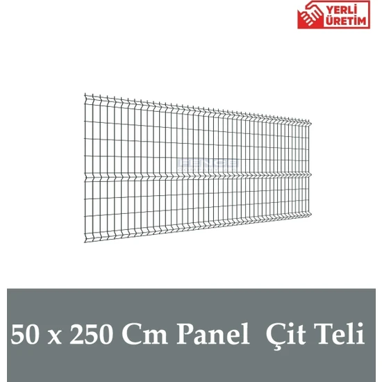Fence Company Antrasit Panel Çit Teli ( 50 cm x 250 cm )