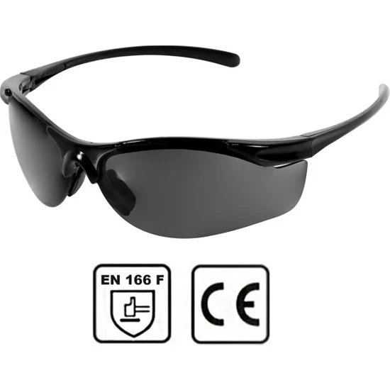 Maxsafety SE2275 İş Güvenlik Gözlüğü / Bisiklet Güneş Gözlüğü / Kaynak Koruyucu Gözlük Siyah