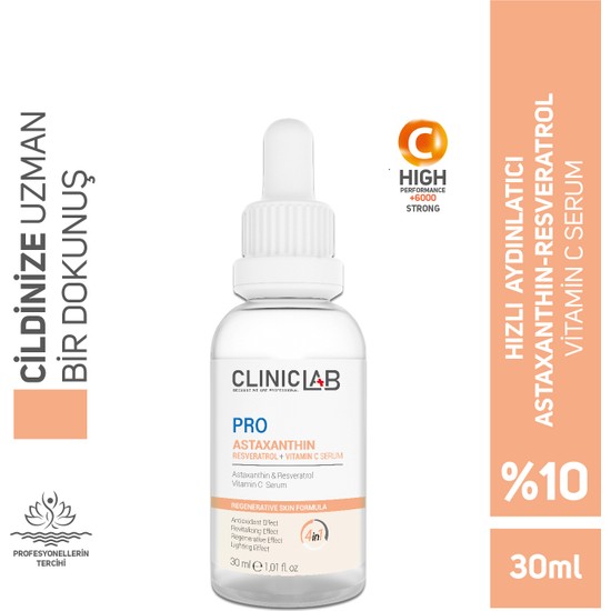 Cliniclab Pro+ Astaxanthin & Resveratrol + Vitamin C Serum Fiyatı