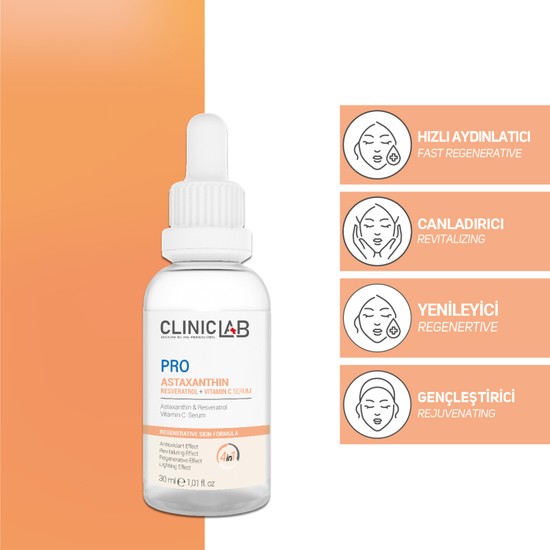 Cliniclab Pro+ Astaxanthin & Resveratrol + Vitamin C Serum Fiyatı