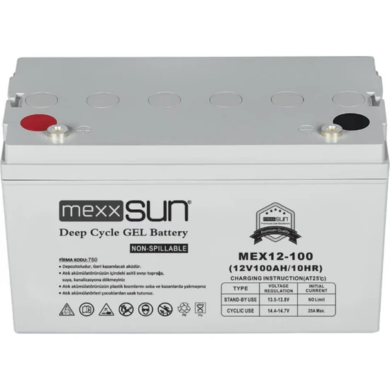 Mexxsun Jel Akü 12V 100AH