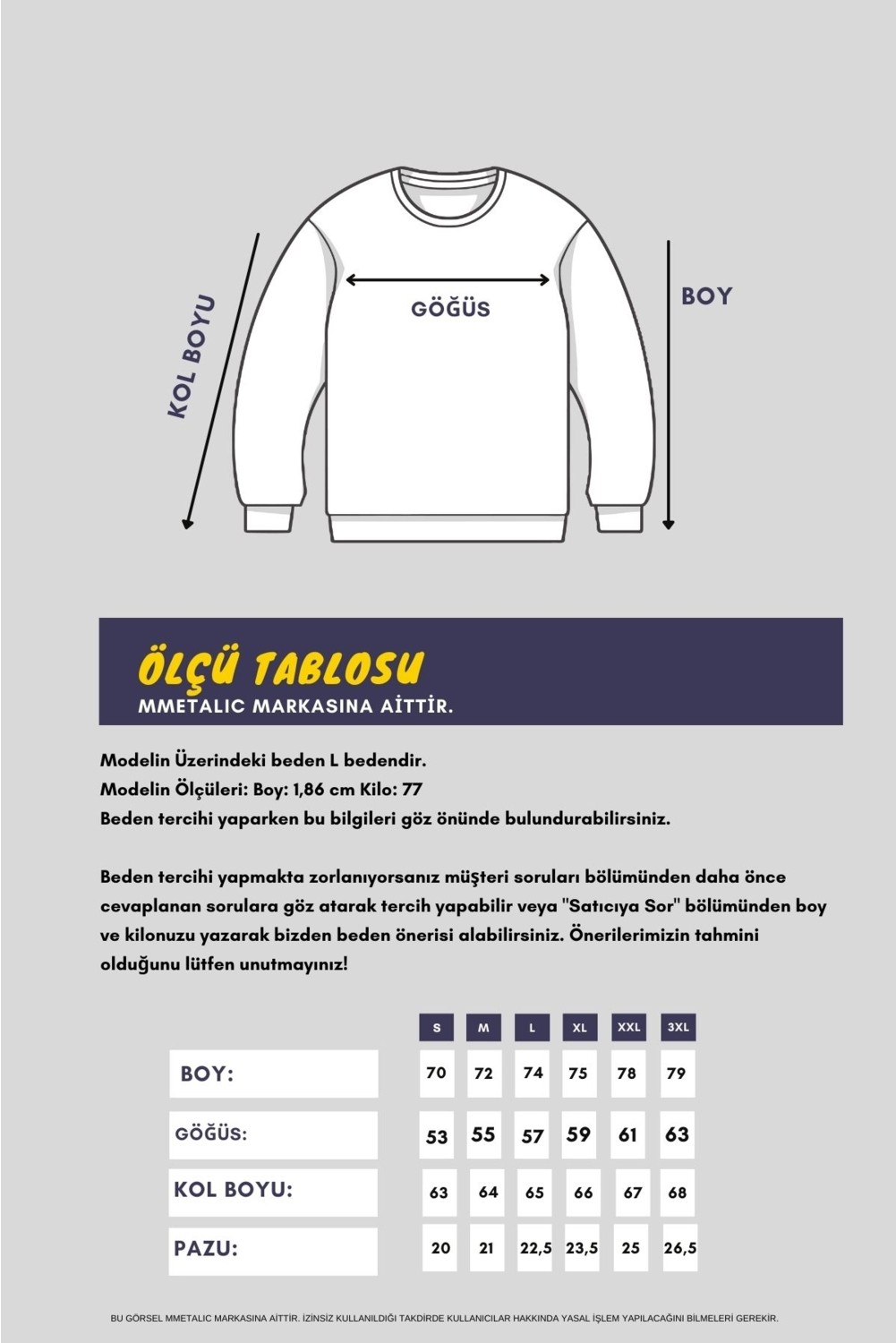 Mmetalic Erkek Çok Renkli Bisiklet Yaka Nakış Detaylı Regular Fit 4'lü Sweatshirt MMTLCE70-4 görsel 6