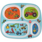 Tyrrell Katz Bölmeli Tabak - Wheels Melamin Malzeme ile 24 cm x 21 cm Boyutunda Ergonomik Tasarım