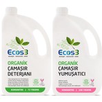 Ecos3 Organik Çamaşır Yıkama Seti (2 X 2,5 lt) Renkliler İçin 100 Yıkama Özelliği ile Etkili