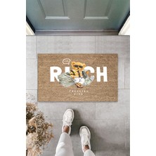 Dış ve Iç Mekan Bej Kapı Önü Paspası Rıch Ayıcık Desen Paspas