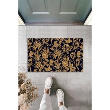 Dijital Baskı Yeşil Dış ve Iç Mekan Doğal Taş Desen Kapı Önü Paspası