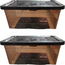 Amaç Yaşam ve Ambalaj Saklama Kabı  15 Litre Dikdörtgen Saklama Kabı 2 Li Set