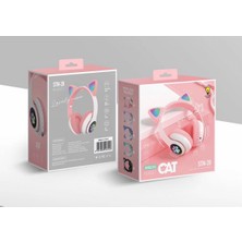 Karler Stn-28 Kablosuz Kedi Kulaklık - Pembe
