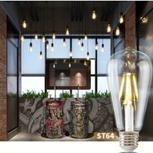 Cata 8W Edison  LED Ampul (ST-64)(3200K)