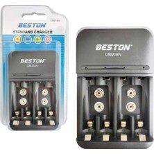 Beston Pil Hızlı Şarj Aleti Saat/kumanda/oyuncak Pili Üçlü 9V/AA/AAA Ni-Mh Ni-Cd Li-Ion  BST-C8021BN