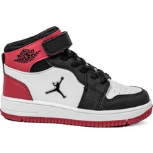 Cool Haykat Uzun Kadın Sneaker Bot Siyah - Kırmızı