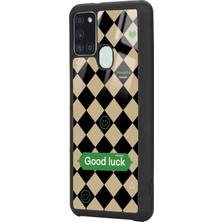 S-Case Samsung A21S Good Luck Tasarımlı Glossy Telefon Kılıfı