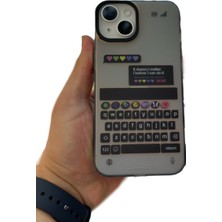 SPHONE Iphone 13 Kılıf 3D Renkli Hologram Desenli Yazılı Figürlü Renk Yansımalı Motif Case