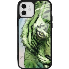 S-Case Apple iPhone 12 Green Kaplan Tasarımlı Glossy Telefon Kılıfı