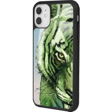 S-Case Apple iPhone 12 Green Kaplan Tasarımlı Glossy Telefon Kılıfı