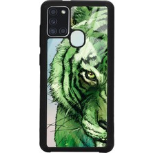 S-Case Samsung A21S Green Kaplan Tasarımlı Glossy Telefon Kılıfı