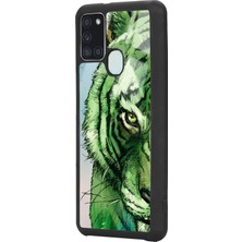 S-Case Samsung A21S Green Kaplan Tasarımlı Glossy Telefon Kılıfı