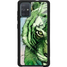 S-Case Samsung A71 Green Kaplan Tasarımlı Glossy Telefon Kılıfı