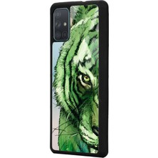 S-Case Samsung A71 Green Kaplan Tasarımlı Glossy Telefon Kılıfı