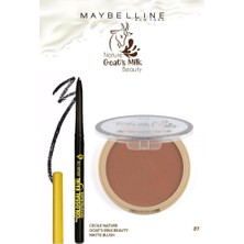 Maybelline New York Maybelline Kajal Kalem Cecile Keçi Sütlü Allık 01 Makyaj Seti