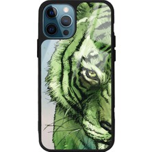 S-Case Apple iPhone 14 Pro Green Kaplan Tasarımlı Glossy Telefon Kılıfı