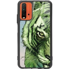 S-Case Xiaomi Redmi 9t Green Kaplan Tasarımlı Glossy Telefon Kılıfı