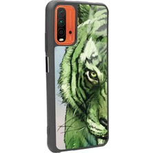 S-Case Xiaomi Redmi 9t Green Kaplan Tasarımlı Glossy Telefon Kılıfı