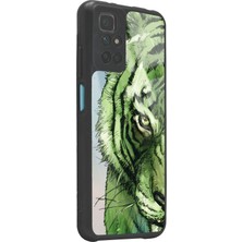 S-Case Xiaomi Redmi 10 Green Kaplan Tasarımlı Glossy Telefon Kılıfı