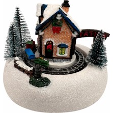Karaca Home New Year Yılbaşı LED Işıklı Tren Istasyonu