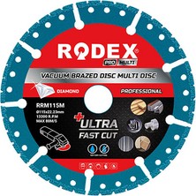 Rodex 115MM Vakum Kaynaklı Multi Elmas Kesme Diski