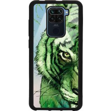 S-Case Xiaomi Redmi Note 9 Green Kaplan Tasarımlı Glossy Telefon Kılıfı