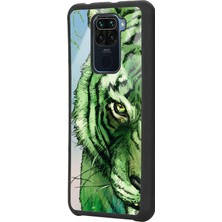 S-Case Xiaomi Redmi Note 9 Green Kaplan Tasarımlı Glossy Telefon Kılıfı