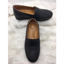 Çiğdem Kundura Siyah Gerçek Deri Kemik Çıkıntısına Özel Ayakkabı - Siyah - 40 - ST01649-SİYAH-40