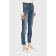 Pinko Yüksek Bel Skinny Fit Dar Paça Streç Jeans Bayan Kot Pantolon 100161 A0ZT Pjz