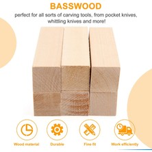 Fiona 6pcs Basswood Carving Blocks For Wood Beginners Carving Hobby Kit Dıy Carving H (Yurt Dışından)