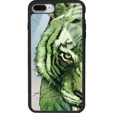 S-Case Apple iPhone 7 Plus - 8 Plus Green Kaplan Tasarımlı Glossy Telefon Kılıfı