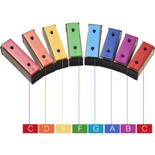 Fiona 8-Note Xylophone Glockenspiel Removable Color Metal Plates Resonator With Plastic Mallets Green Case Q4R2 (Yurt Dışından)