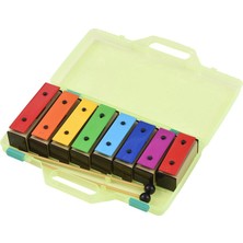 Fiona 8-Note Xylophone Glockenspiel Removable Color Metal Plates Resonator With Plastic Mallets Green Case Q4R2 (Yurt Dışından)