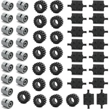 Fiona 48PCS Tepeden Aks Paketi Motor Accessories Tyre Hub Classic Building Bricks Child (Yurt Dışından)