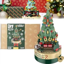 Fiona Christmas Tree Brick Music Box, Christmas Tree Music Box, Dıy Christmas Tree Building Block Music Box (Yurt Dışından)