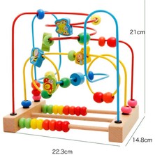 Fiona Mwz Wooden Baby Toddler Toys Circle First Bead Maze For Boys Girls (Yurt Dışından)