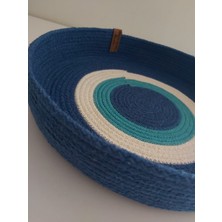 Home Decors By Özlem Nazar Sepet Pamuk Hasır Sepet Saklama Kutusu Yılbaşı Düzenleyici Organizer Dekorasyon HEDIYE-28X5CM