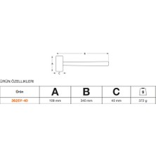 Bahco Plastik Çekiç 3625Y-40