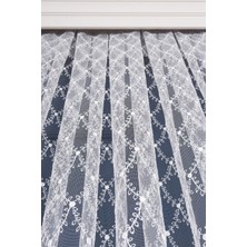 Winsev Tekstil Balık Ağı Brode Işlemeli Tül Perde (1/3 Sık Pile)