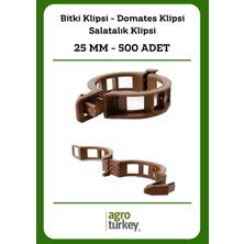 Agro Turkey | Domates Klipsi - Bitki Klipsi - 25 Mm - 500 Adet - Kahverengi
