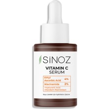 Sinoz Ton Eşitleyici Aydınlatıcı Vitamin C %4 Niacinamide %2 Yüz Serumu 30 ml Tüm Ciltler Için