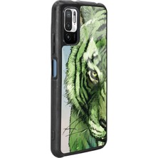 S-Case Xiaomi Redmi Note 10 5g Green Kaplan Tasarımlı Glossy Telefon Kılıfı