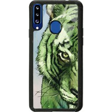 S-Case Samsung A20S Green Kaplan Tasarımlı Glossy Telefon Kılıfı