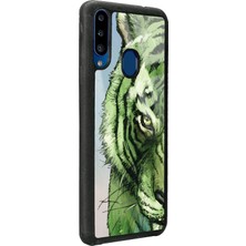 S-Case Samsung A20S Green Kaplan Tasarımlı Glossy Telefon Kılıfı